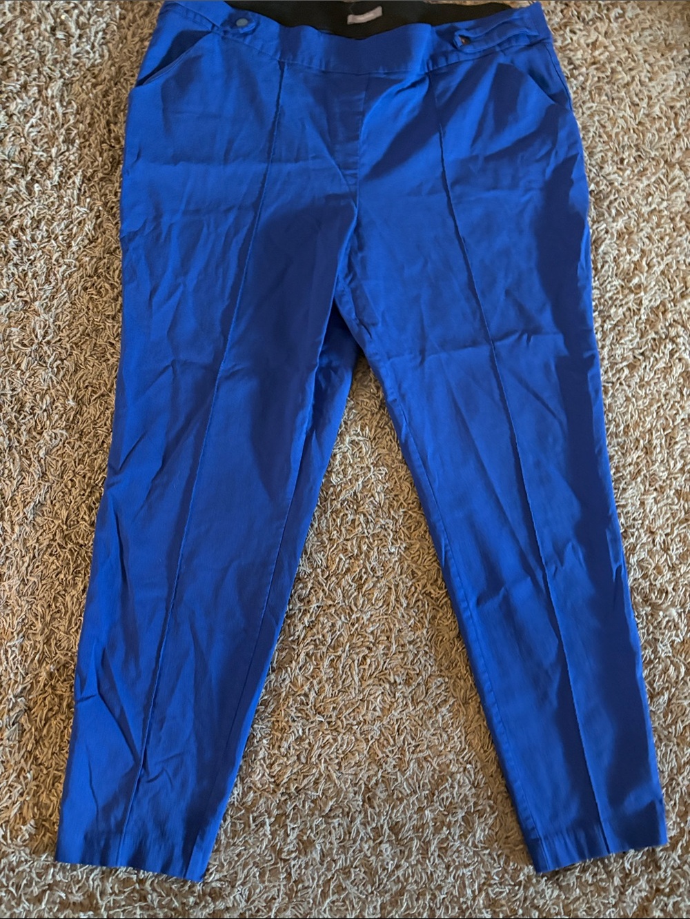 Maurices Everflex Pull On Skinny Dress Pants Cobalt Blue Size 22
